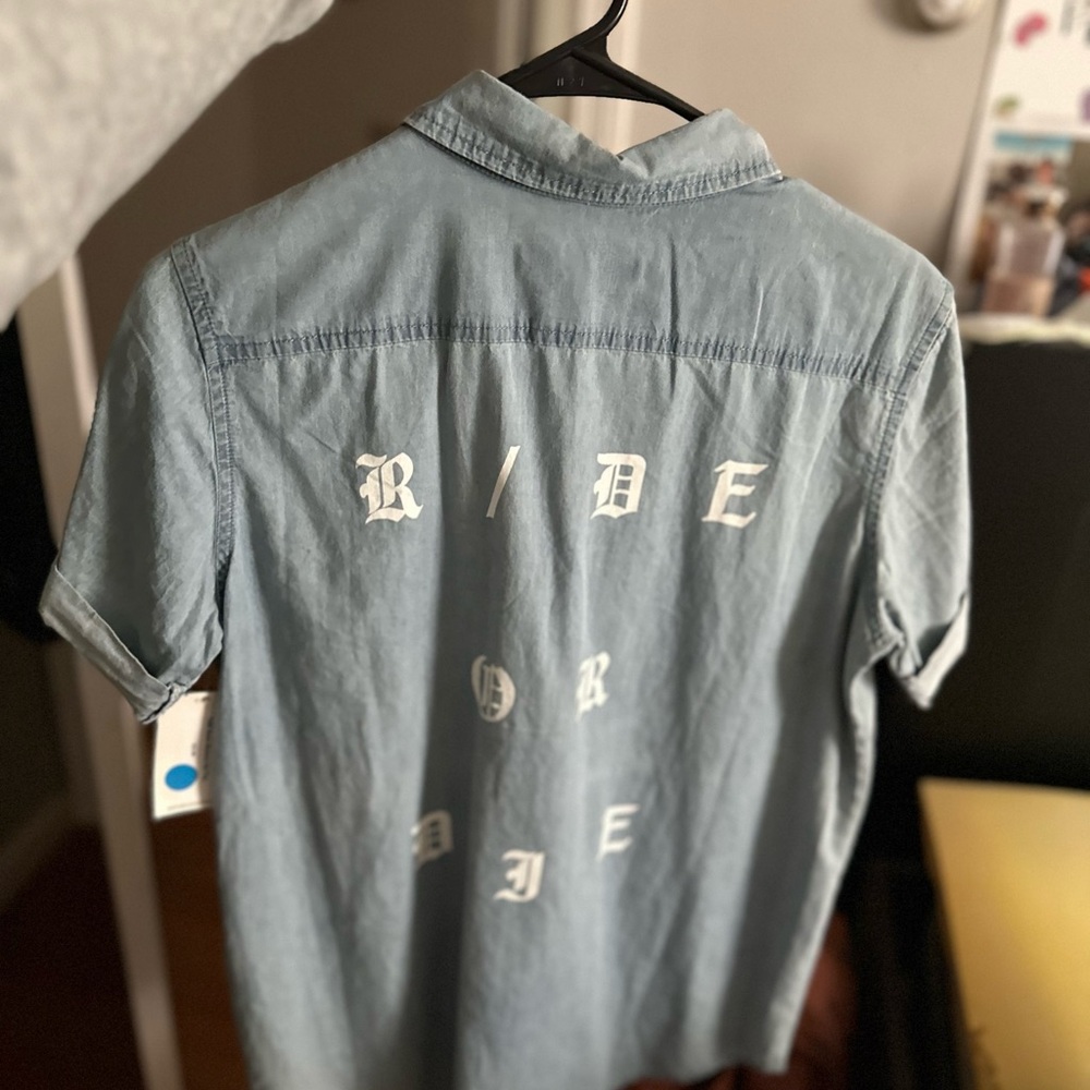 Women’s Blue button down Shirt
